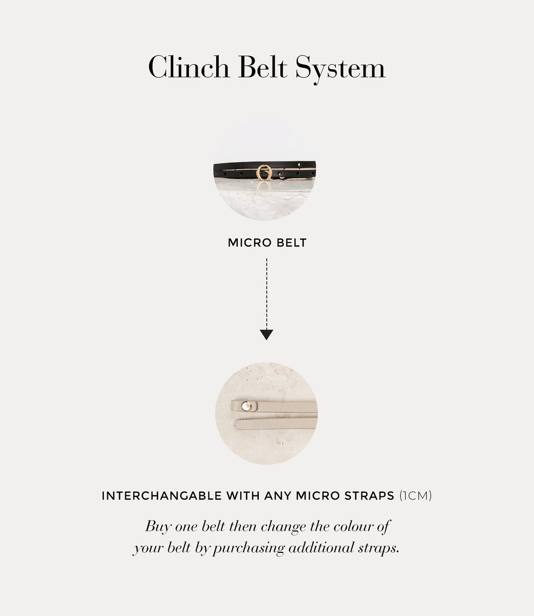 Micro Brass & Black Belt – Clinch Belts