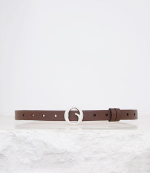 Mini Sterling Silver & Chocolate Belt